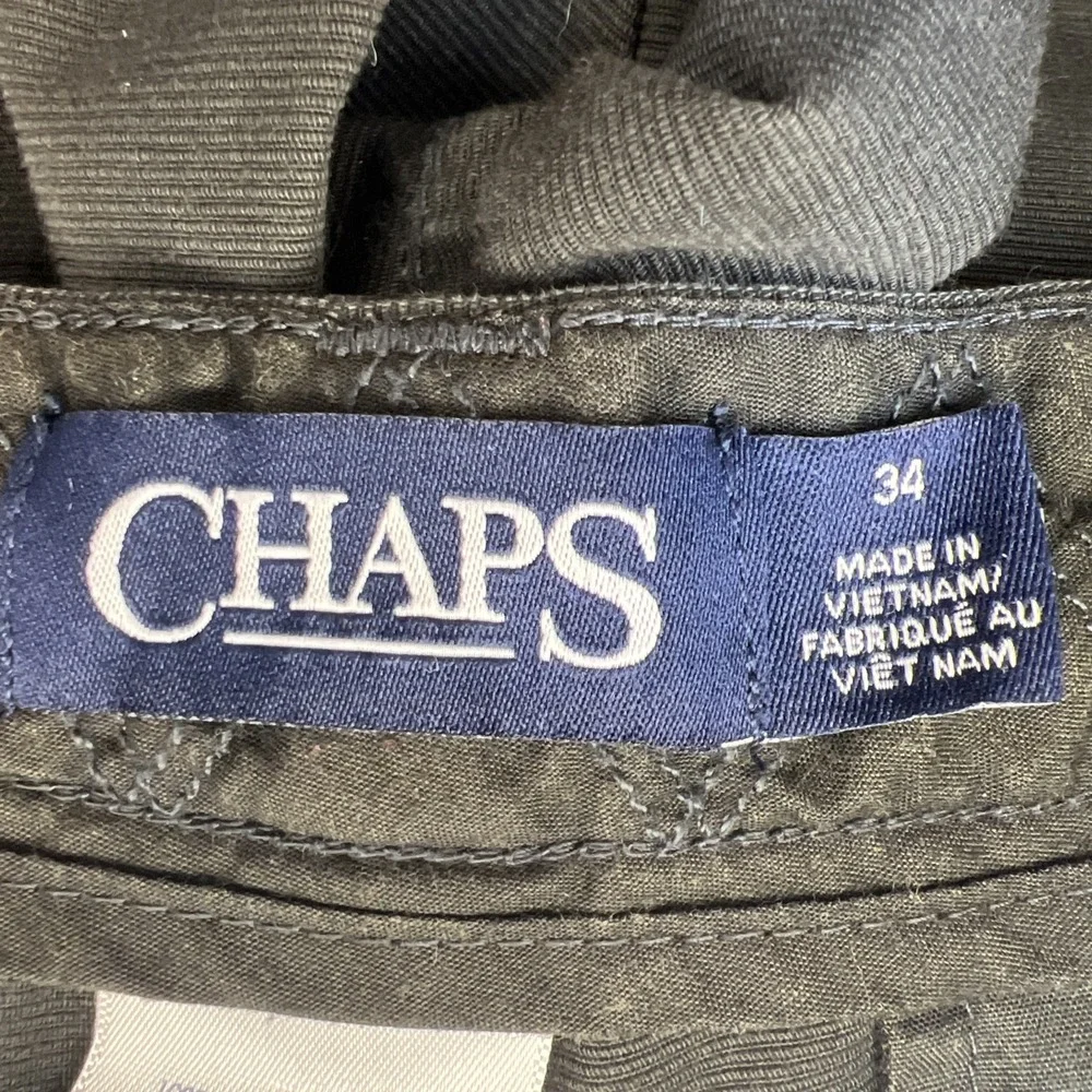 Chaps Black Cargo Shorts Mens 34 Ottoman  Weave Twill  Gorpcore Utility Workwear